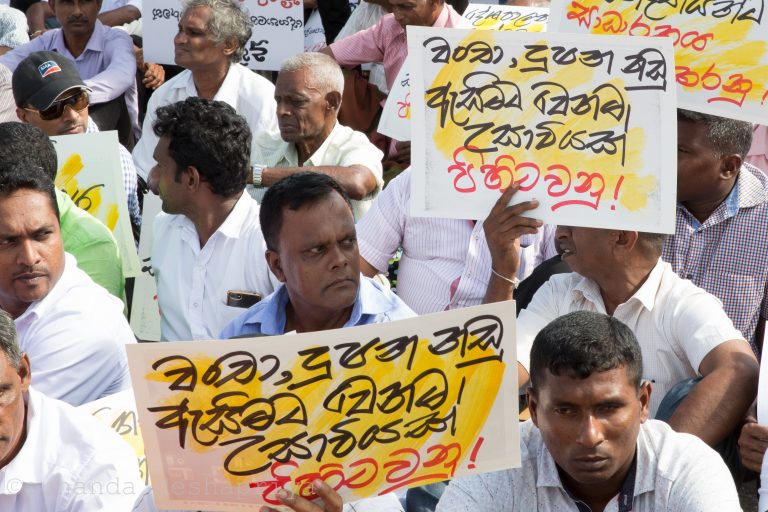 ආණ්ඩුවට ආපස්සට යෑමට ඉඩ දෙන්නේ නැහැ! සිවිල් සහ දේශපාලන නායකයෝ ශපථ කරති.